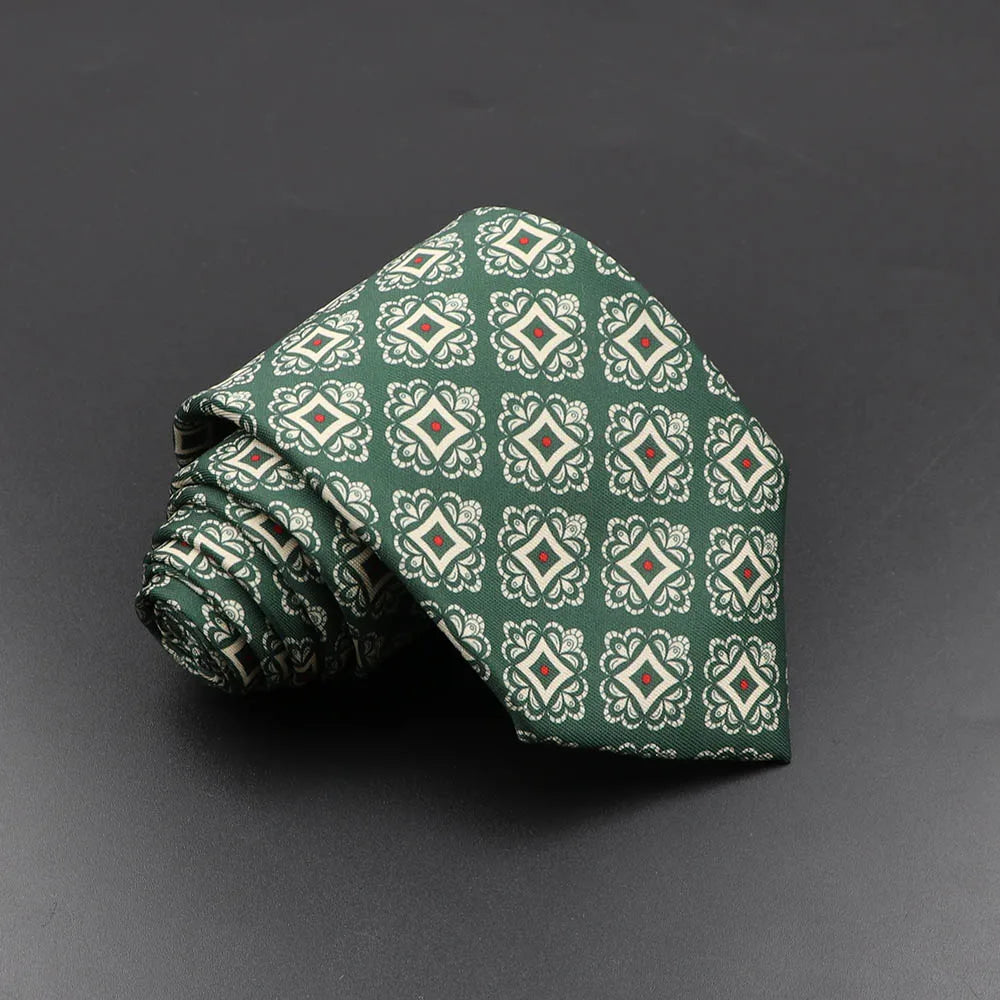 Men's Fashion Silk Tie Soft Novelty Necktie Blue Green Orange Ties