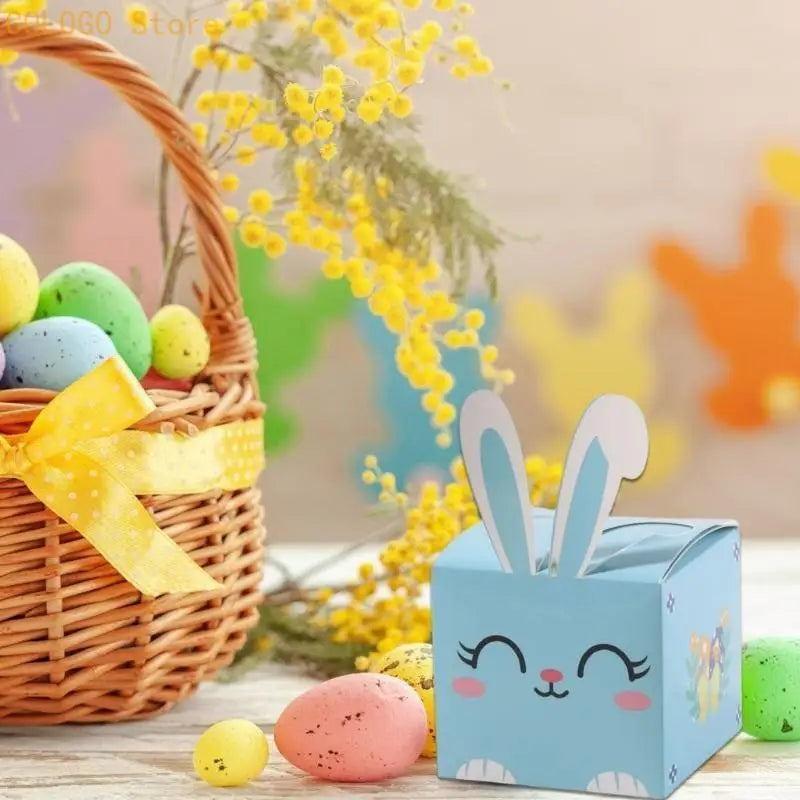 10Pieces Convenient Easter Rabbit Favor Boxes School Family Qme