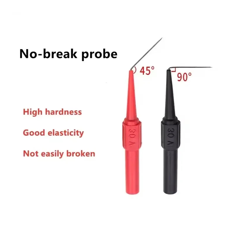10Pcs 30V Diagnostic Tools Multimeter Test Lead Extention Back Piercing Needle Tip Probes Car Automotive Test Probe Kit 0.7MM Qme
