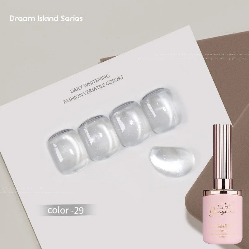 36 Colors Cat Eye Gel Polish Set, 15ml Magnetic Soak Off UV LED Gel Nail Kit, Fine Nano Pigment Shimmer Nail Art Manicure Qme 29