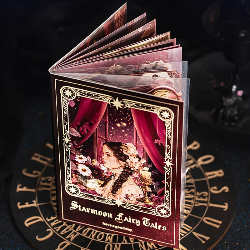 Magic Fairy Tale Sticker Book for Decor & Collage, Multiple Elements for Various Journal Styles, Ideal for Craft Lovers Qme