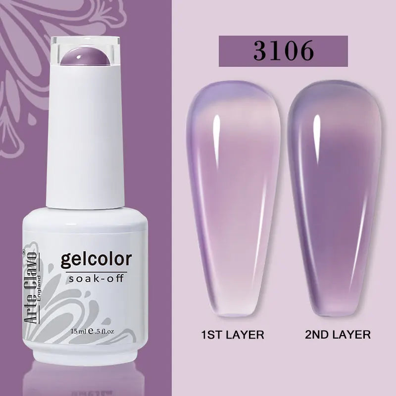 Arte Clavo Jelly Gel Polish Translucent Manicuring UV Nail Semi