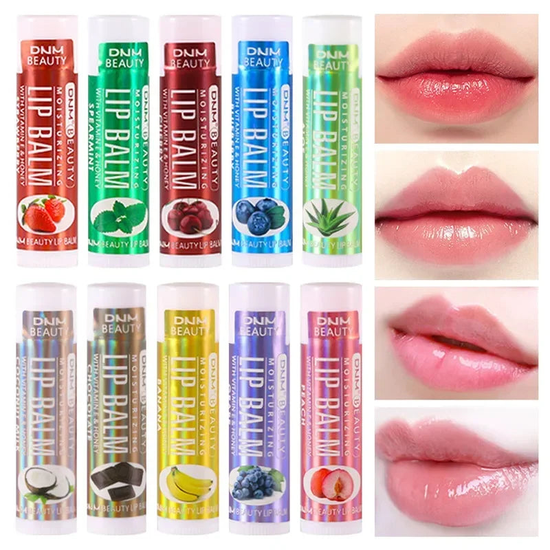 DNM 18 Colors Moisture Lip Balm Nourishes Lips Reduce Lip Lines Long-Lasting Natural Aloe Lipstick Anti Aging Lip Care Lipstick Qme