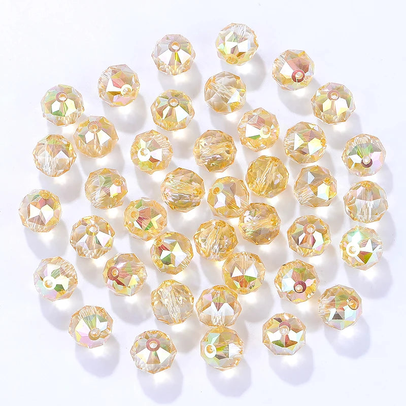 8mm/10mm Transparent Austria Crystal Glass Beads Roundle Spacer Loose Bead for DIY Bracelet Necklace Jewelry Making Accessories Qme 5 10mm-50pcs