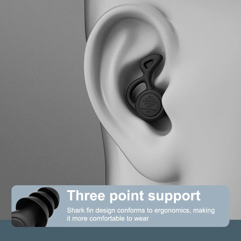 3 Layers Ear Plugs Sleep Noise Reduction Muting Silicone Earplugs Qme