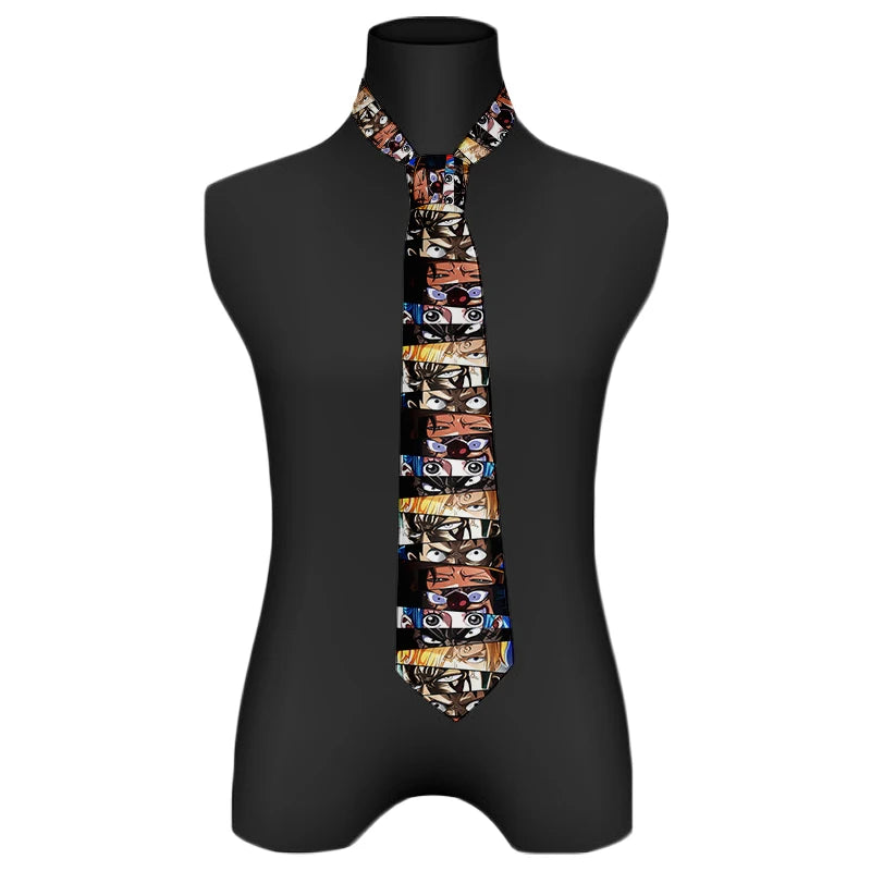 Japanese Cartoon Printing Men's Women's Ties Unique Eye Designcasual Qme