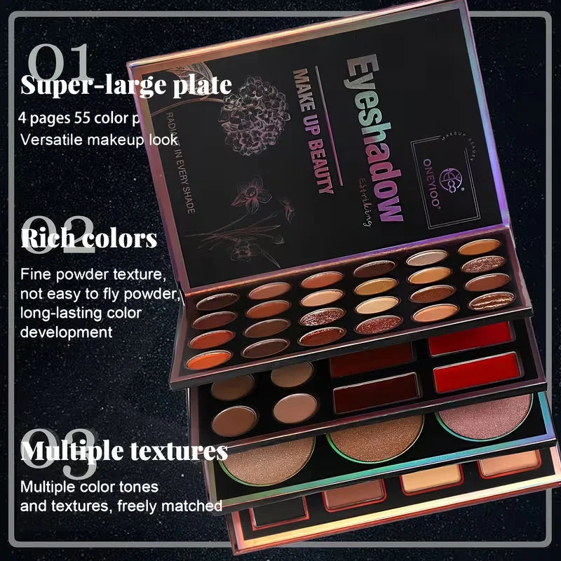 All-in-one Professional Makeup Eyeshadow Palette Highlighter Contour Qme