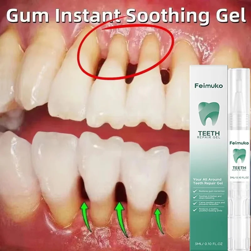 Damaged Gum Repair Care Gel Relieve Sore Gums Allergy Deep Cleaning Teeth Stains Tartar Serum Dental Caries Toothpaste Qme 1pc