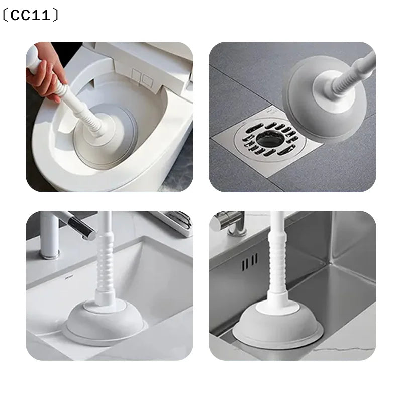 Plastic Toilet Plunger Anti-clogging Drain Cleaner Pipe Dredging Qme