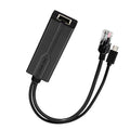 1PCS MicroUSB POE Splitter 48V to 5V Power Module Gigabit Fast Ethernet LAN to Android Plug Qme 100Mbps