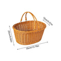 Picnic Grocery Basket Woven Harvesting Storage Hamper Fruit Handle Qme small China Mainland