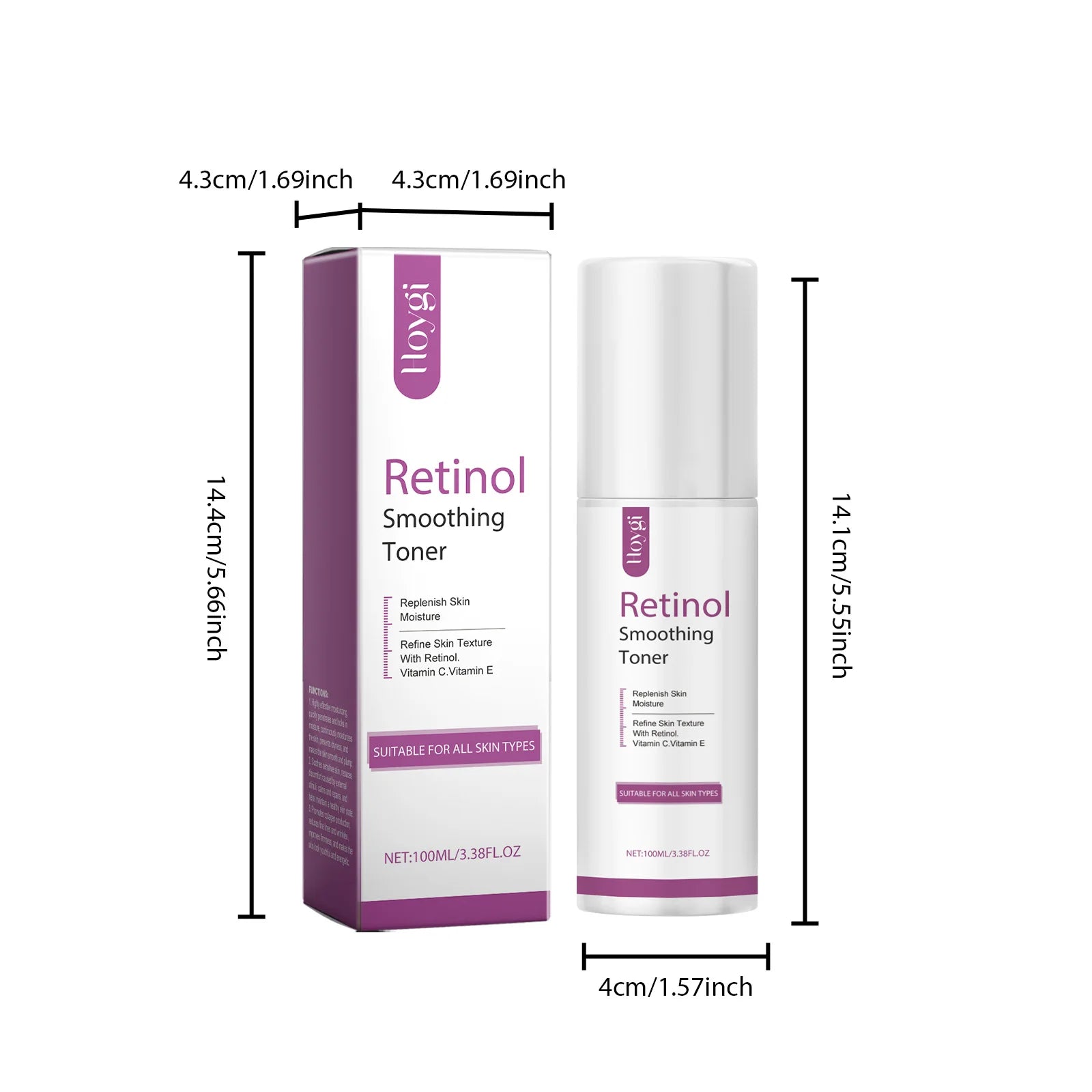 100ml Retinol Hydrating Toner Firming Lifting Fade Fine Lines Improves Dullness Brightening Smoothing Deep Nourishing Skin Care Qme