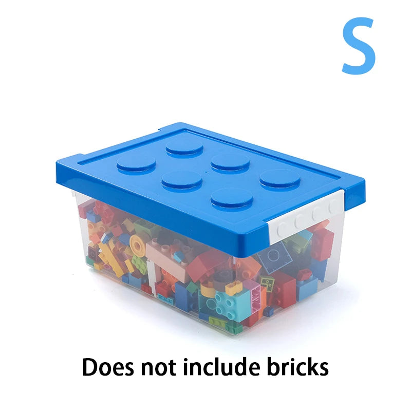 Stationary Holder Sundries Snack Container Kids Building Block Qme S Blue