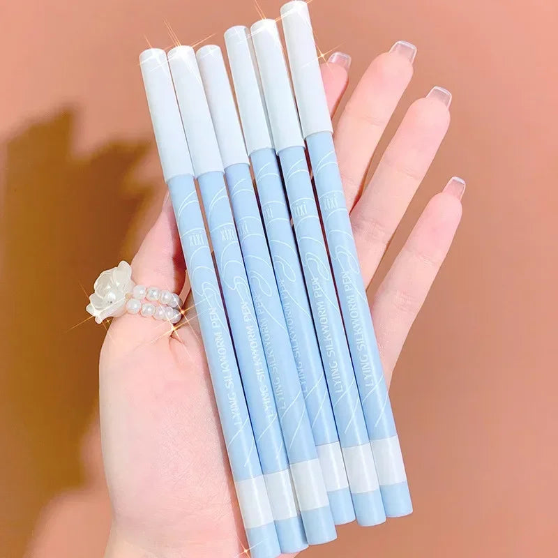 Starry Sky Pearlescent Eyeshadow Pen Shimmer Soft Touch Matte Lying Silkworm Eye Liner Long Lasting Glitter Eye Shadow Cosmetics Qme
