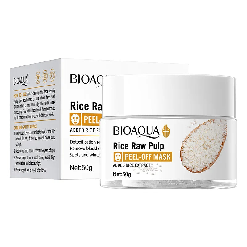 Rice Pulp Peel-off Mask Absorbs Removes Blackheads Whiteheads Qme