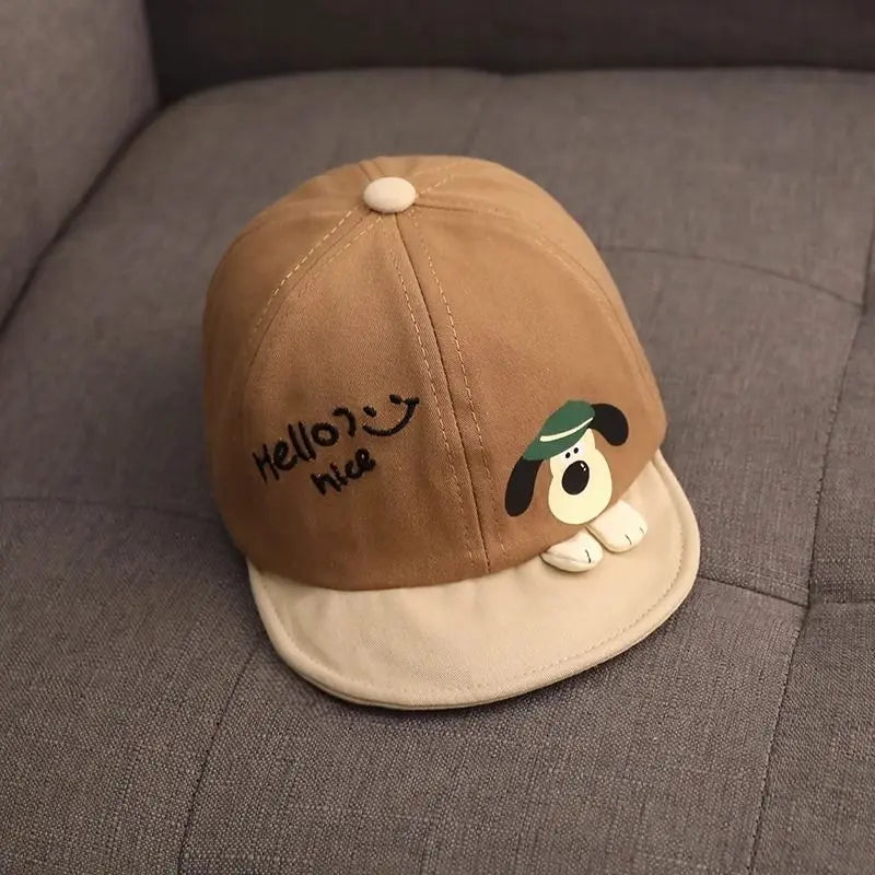 Spring Autumn Baby Baseball Cap Cute Korean Sunshade Hat Infants Qme Coffee