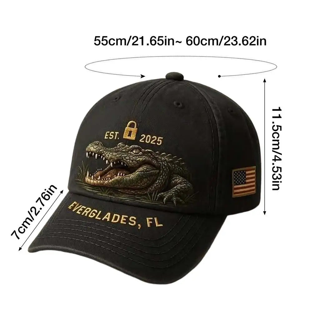 Baseball Hat Alligator Design Dad Hats For Men Wide Brim Sun Protection Headwear For Hiking Work Casual Fitness Golf Outdoor Qme B China Mainland