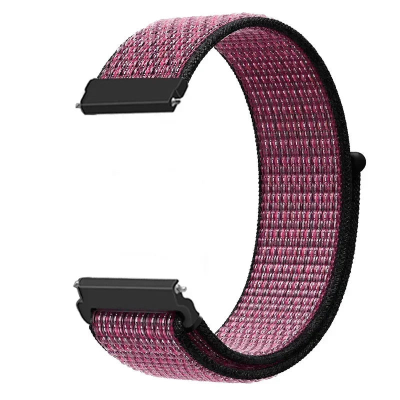 Nylon Loop For Garmin Forerunner 965 255 265 745 Bracelet For Garmin Vivoactive 4/Venu 2 3/Active/Fenix Chronos 22mm 20mm Strap Qme P-Berry 20mm Width