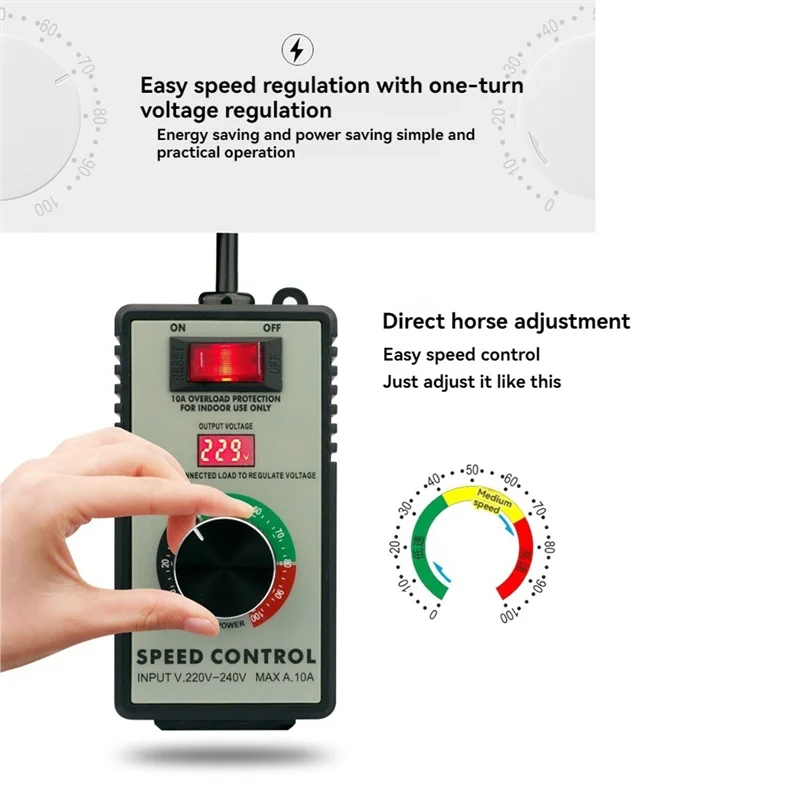 A02F-4000W Variable Voltage Regulator Grinders Controller Speed Controller Frequency Converter Qme Black US PLUG NONE