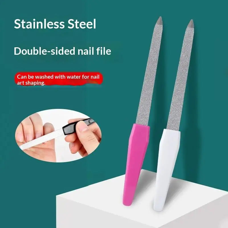 Scratch-resistant Double Sided Metal Nail Files Professional Art Qme