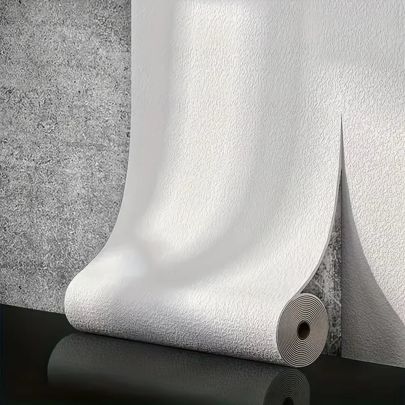 Thickened Waterproof Linen 3D Foam Self-Adhesive PVC Solid Color Background Wall Decoration Wallpaper Wall Sticker Qme A 1pcs 50cmX10m