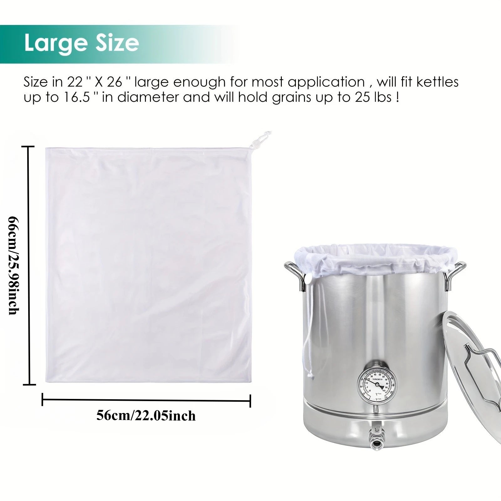 Reusable filter bags, suitable for cold brew coffee,tea the fine mesh is used to produce a fine pure pulp without pulp residue, Qme
