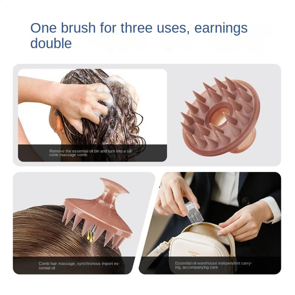 Scalp Massager Brush Hair Oil Applicator Body Massage Bath Shower Qme