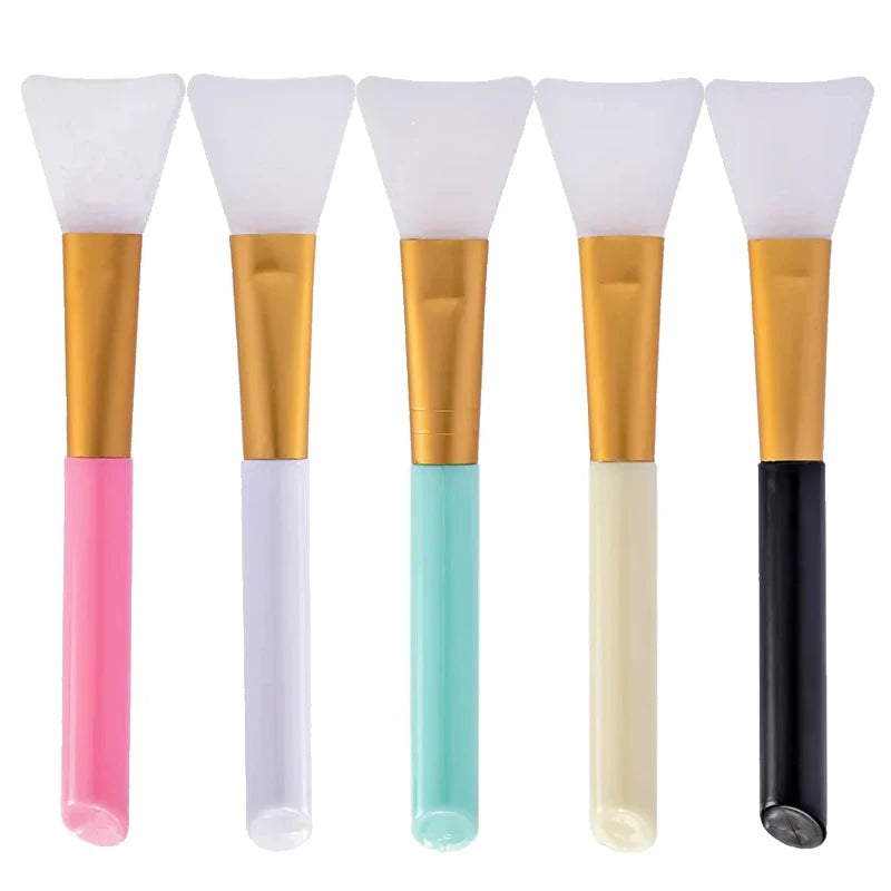 1/2/3/5-pack Silicone Facial Mask Brushes - Mild and Soft, Suitable for All Skin Types, Mud Film Brush DIY Adjusting Beauty Tool Qme Mix 5pcs