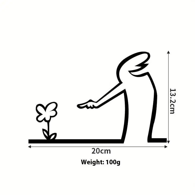 Hang Installation Line Figure Modern Metal Poster Living Room Bedroom Qme A3