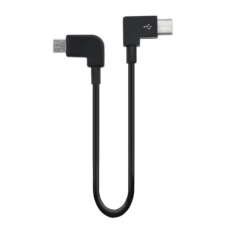 20cm USB cable For Type C Short 2.4A Fast Charging Cable Elbow 90 Degree USB C Micro USB Data Cable For All Smartphones 1pcs Qme