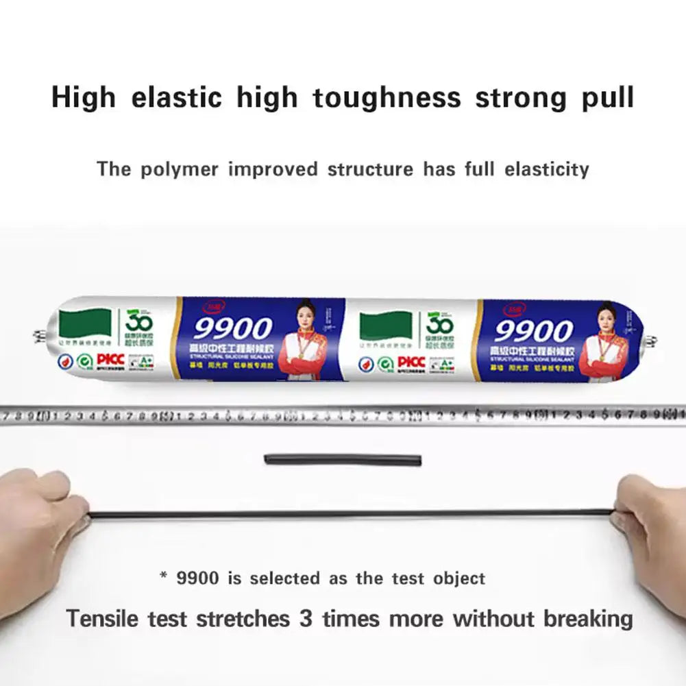 Transparent Silicon Waterproof Sealant 9900 Structural Silicone Engineering Adhesive Quick Drying For Wall Stone Doors Adhesive Qme
