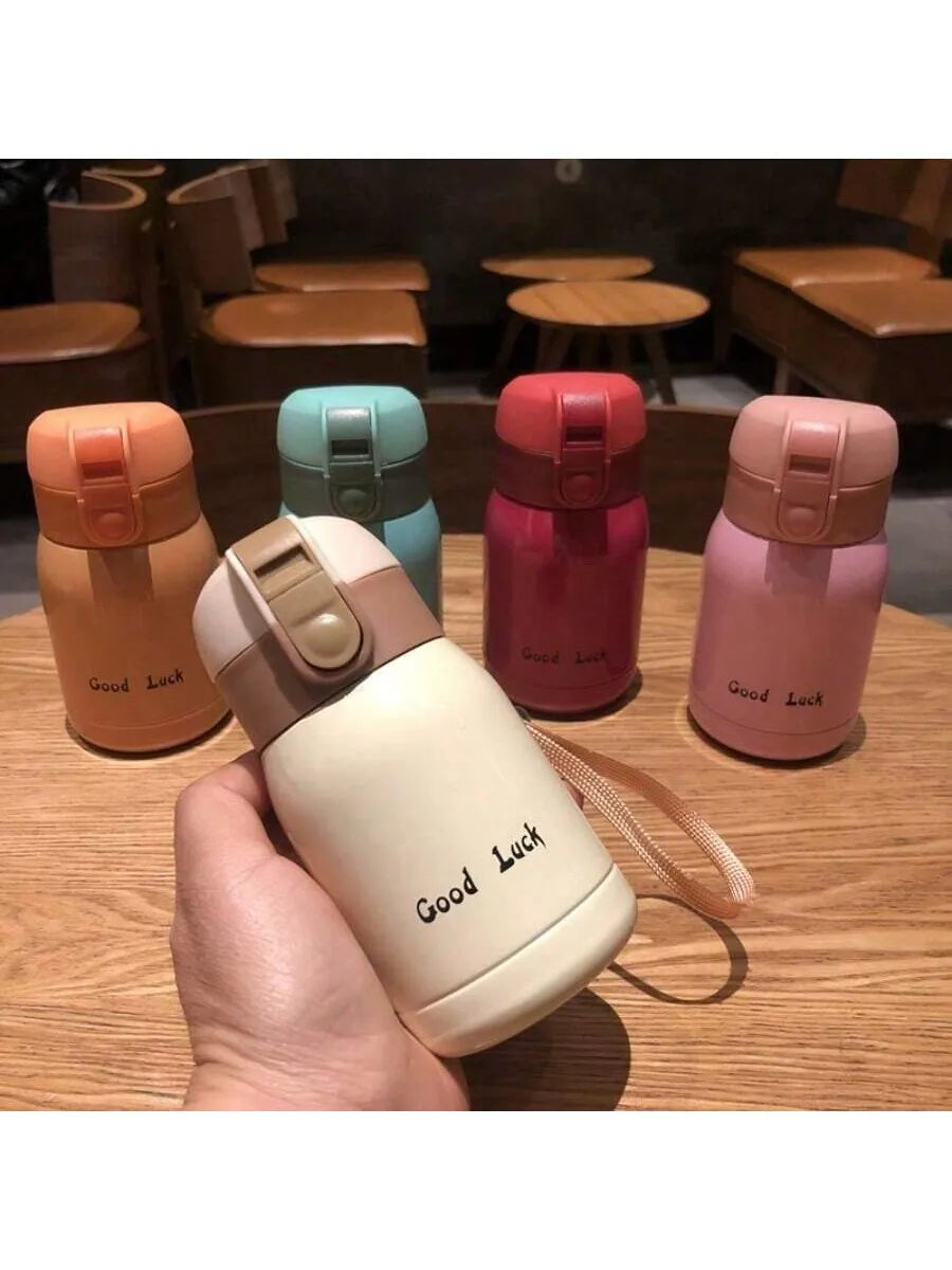 Lucky Vacuum Cup Stainless Steel Bottle Coffee Travel Insulation Qme white 201-300ml