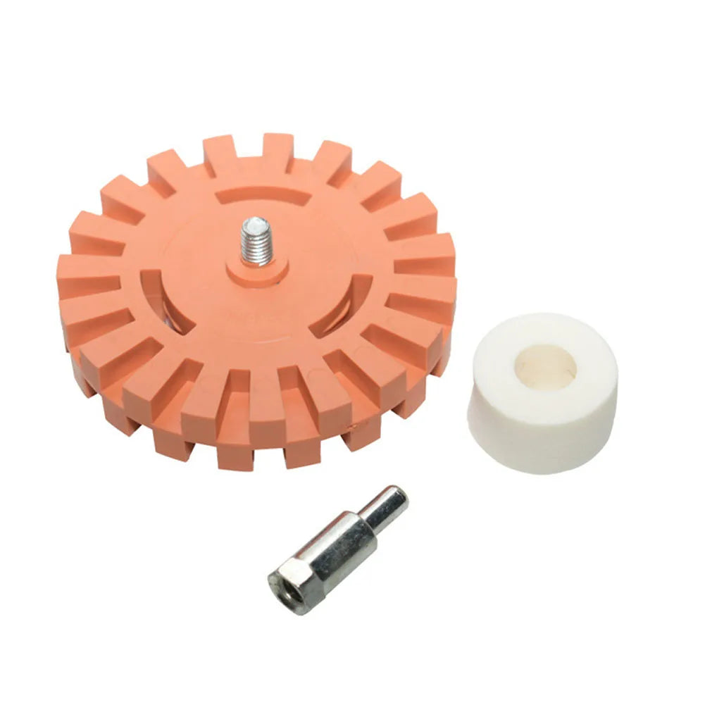 Car Eraser Wheel Adhesives Remover Rubber Wheel Stickers Decal Vinyl Tape Adhesives Remover Wheel Cleaning Tool Qme