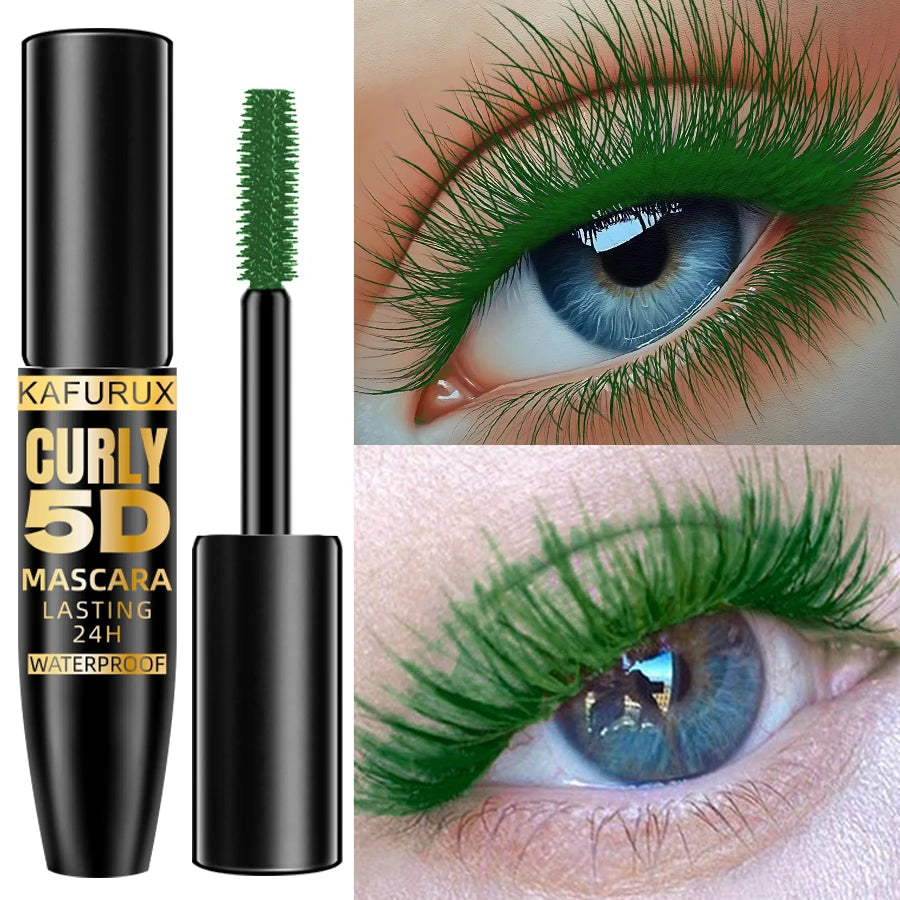 5D Mascara Thick Curl Waterproof Natural Lenthen Eyelash 9 Colors Qme