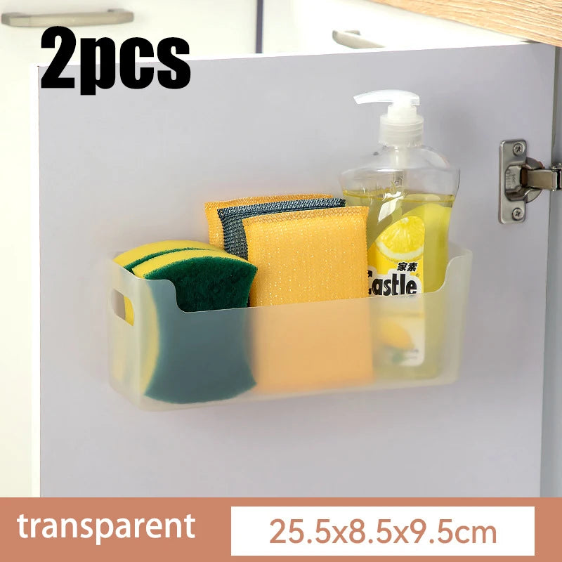 Kitchen Supplies Non Perforated Cling Film Rack Inside Cabinet Wall Rack Dish Drying Rack Cabinet Door Organiser For Kitchen Qme B Small 2pcs
