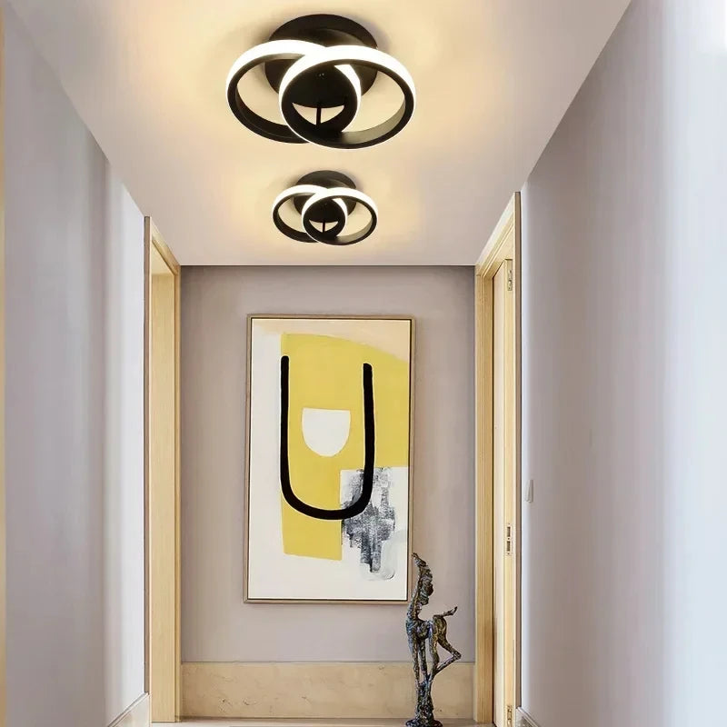 Household LED Ceiling Lamp Three Colors Lamp Modern Style Chandelier Bedroom Light Surface Installation 85-265V Dining Room Lamp Qme