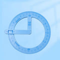 1PC 360 Degree Activity Protractor Student Angle Reader Teaching Aids Right Angle And Acute Drawing Stationery Qme Blue