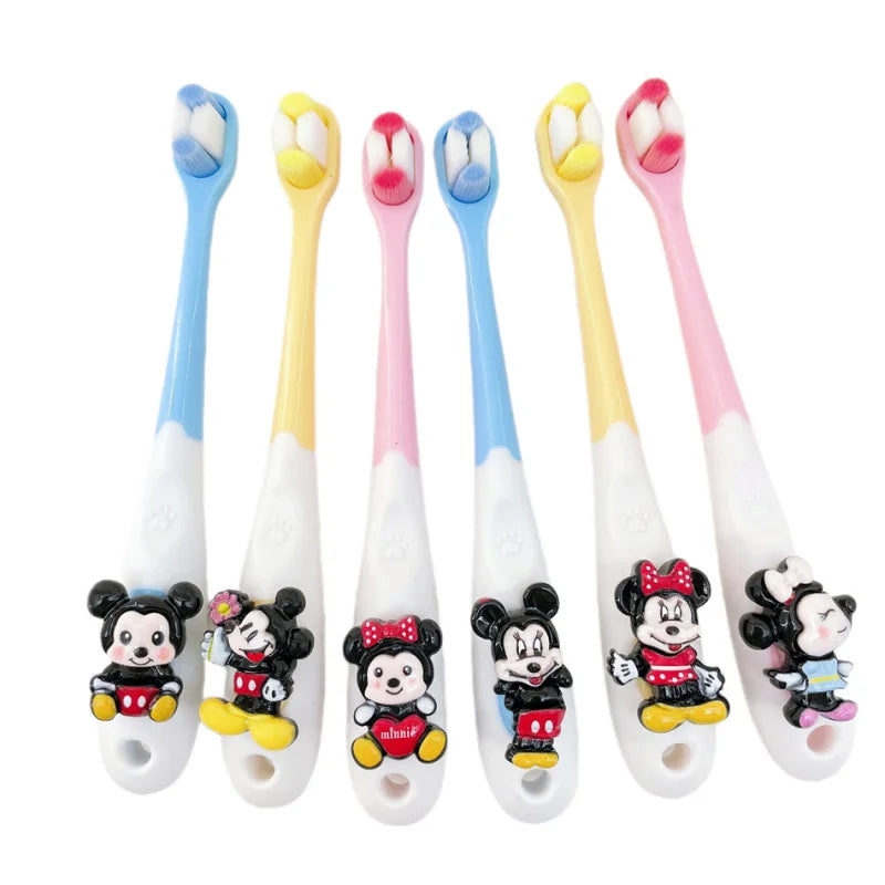 Mickey Minnie Soft-bristle Toothbrushes Gentle Gums Teeth Students Qme