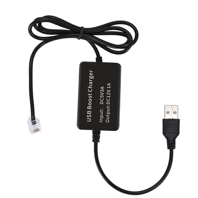 USB RJ11 Plug Cable DC55X21 Radar Detector Power Connect Car Charger Qme RJ11