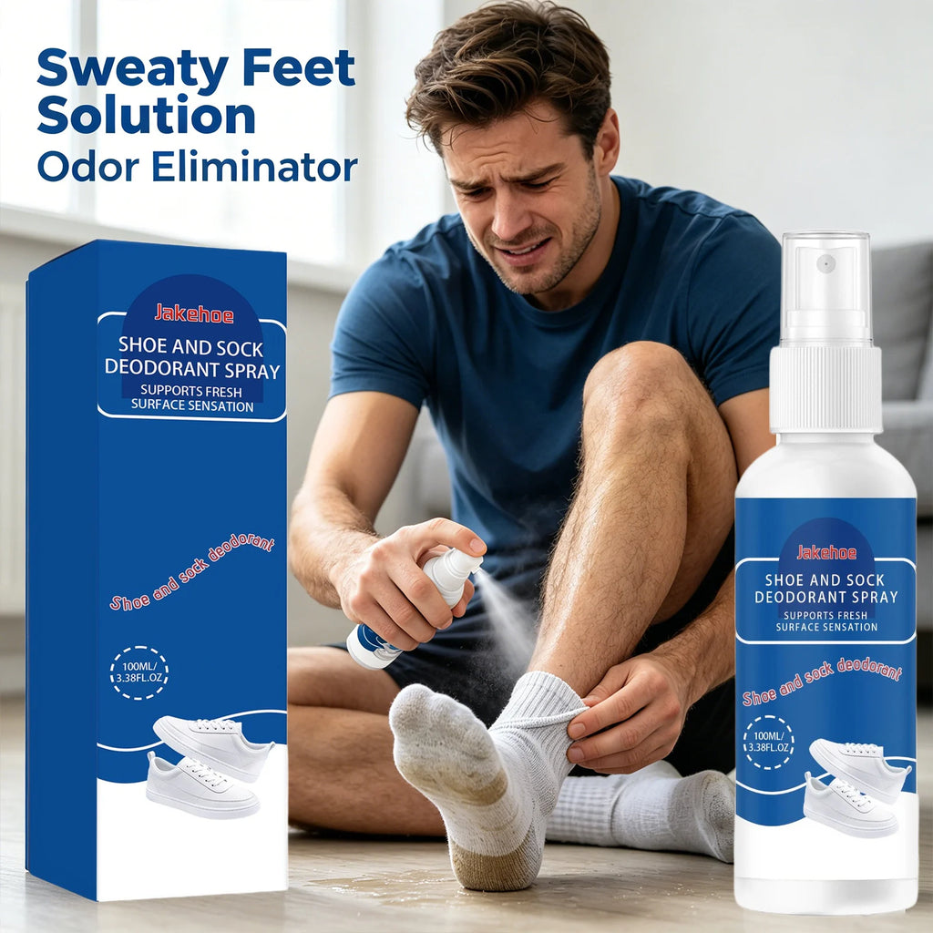 Shoe & Sock Deodorant Spray Neutralizing Unpleasant Odor Reducing Bacterial Growth Quick-Dry Deodorizer Footwear Freshener Spray Qme