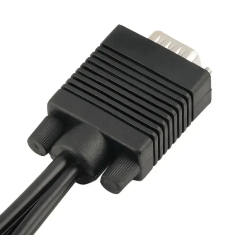 5pcs PC Computer Laptop VGA To S-Video 3 RCA AV Adapter Converter, VGA SVGA To Video TV Out Qme