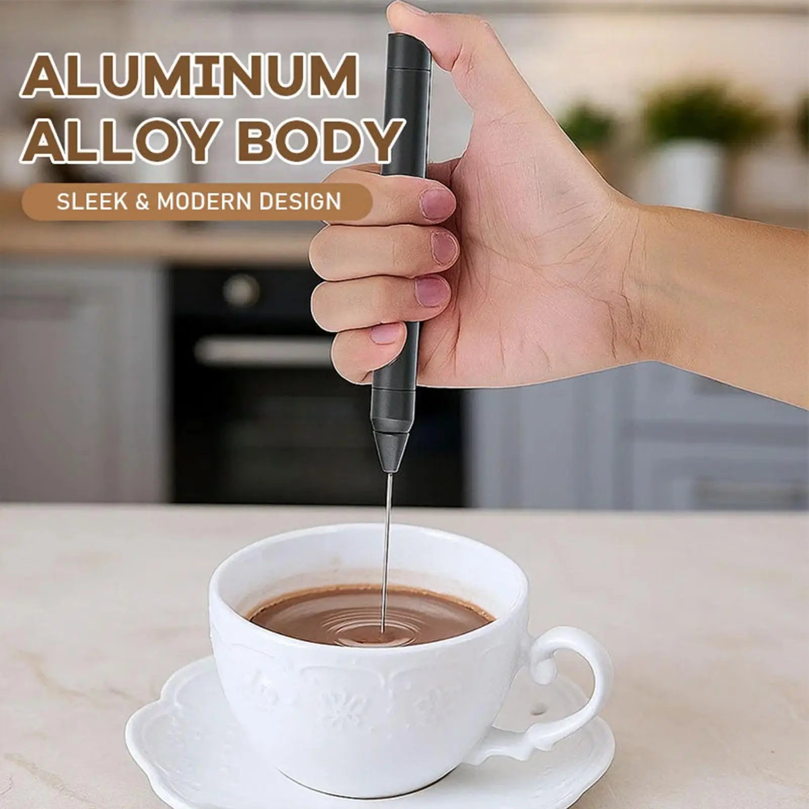 Milk Frother Handheld Electric Foam Maker Portable Multi-purpose Qme