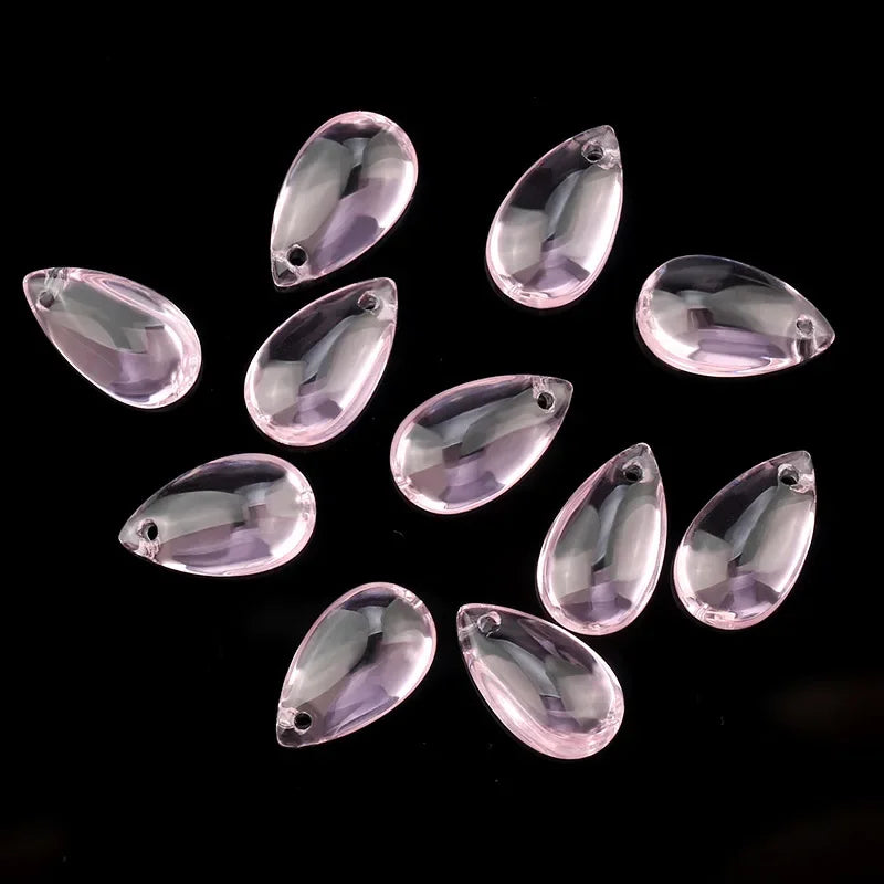 Best quality 8x14mm smooth crystal drop beads shiny ab glass drop beads jewelry beads for DIY bracelet necklace making 28pcs/lot Qme pink ab 8x14mm-28pcs