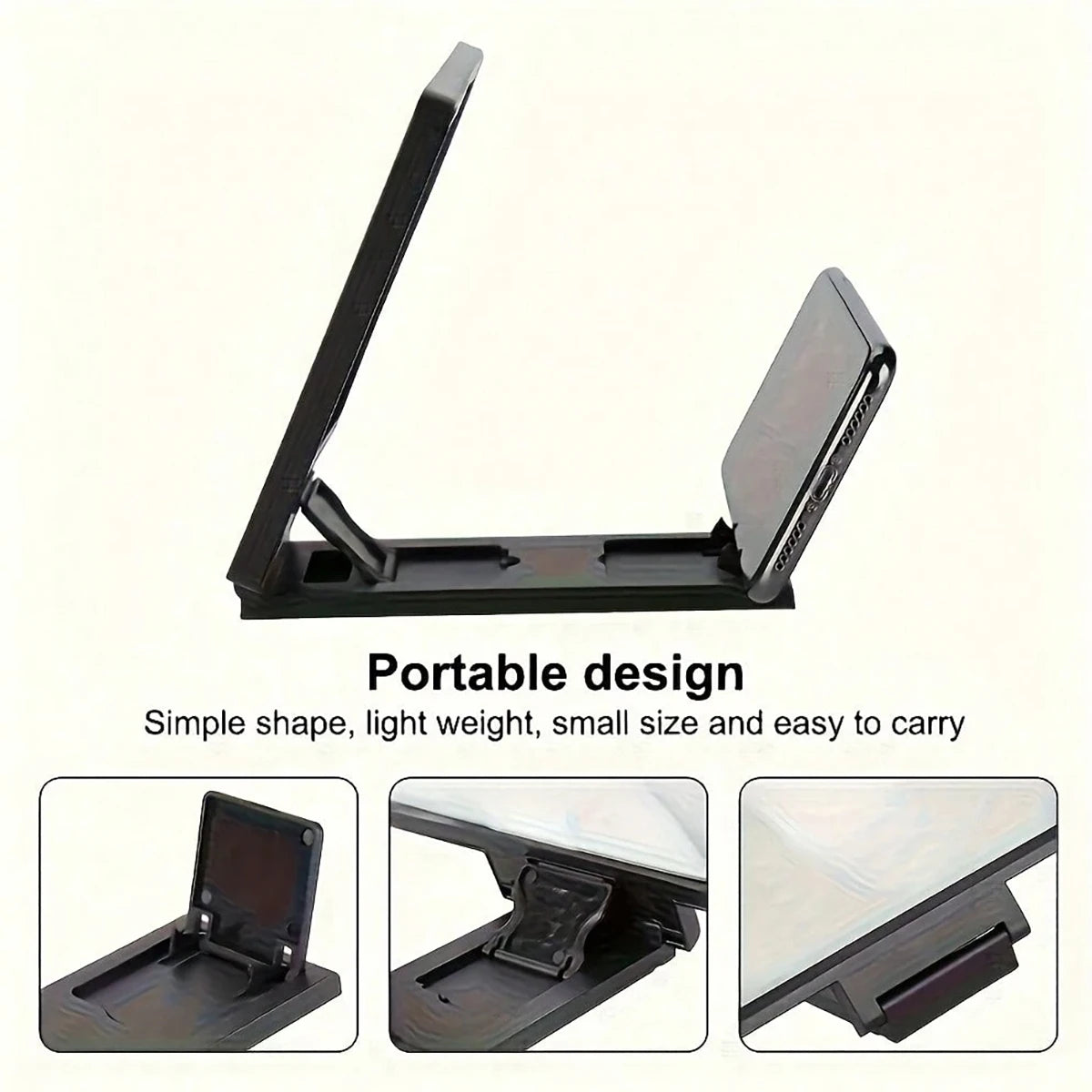 3D Mobile Screen Amplifier Dual HD Suitable Smartphones Tablets Can Qme
