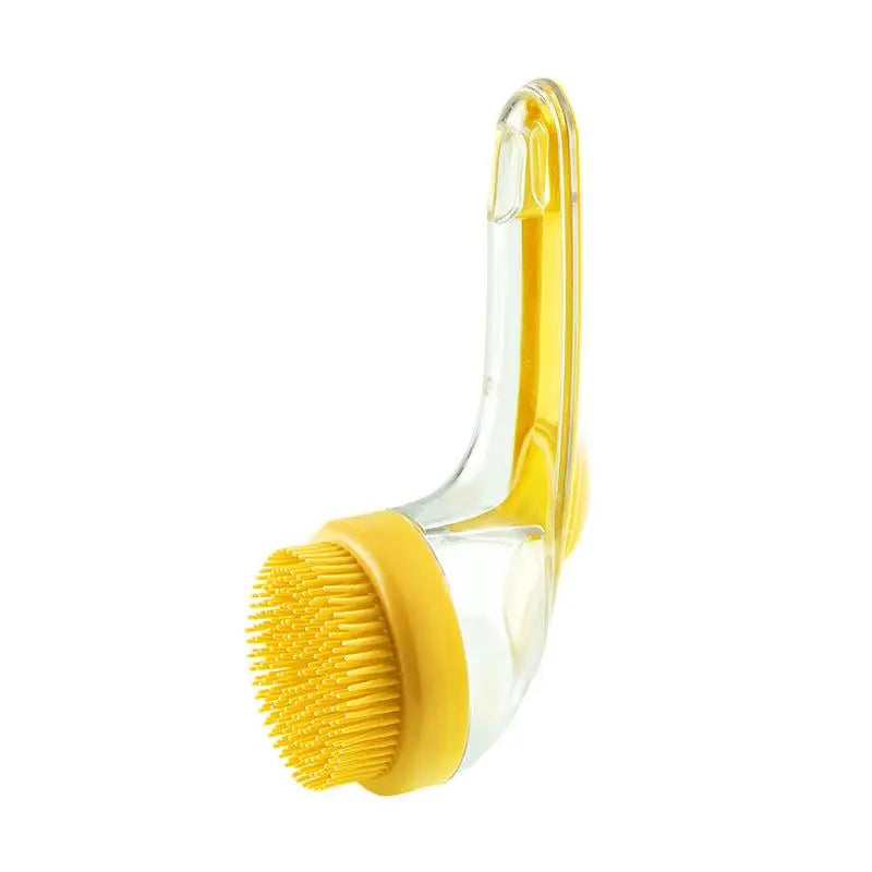 Grooming Cleaning Fur Hair Pet Cat Bath Brush Long Handled Massage Qme A2