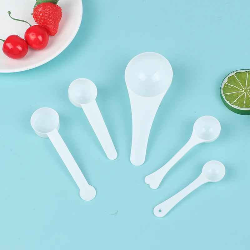 10Pcs 1g 3g 5g 10g Measuring Plastic Scoop Measuring Spoons Milk Powder Spoons. Qme