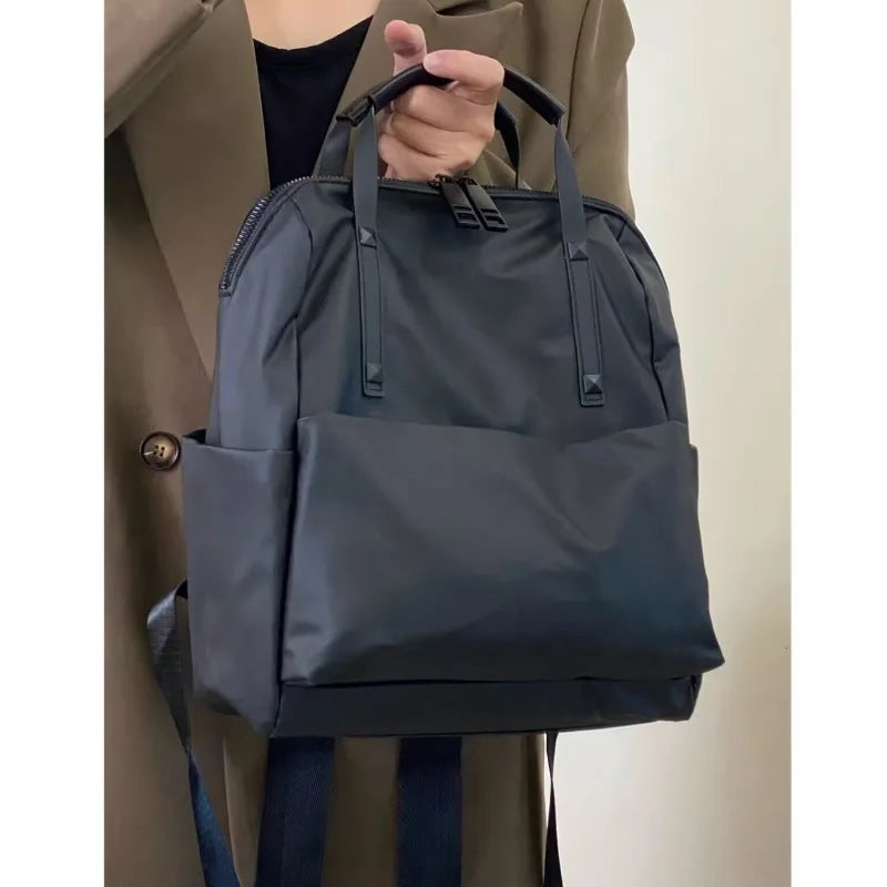 Waterproof Nylon Backpack Trendy Travel Fashionable Versatile Qme