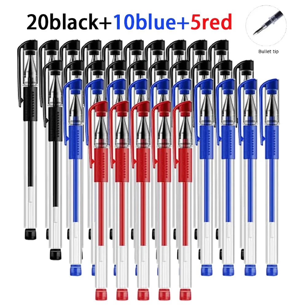 20-100Pcs Minimalist Gel Rollerball Pens Multi-purpose Smooth Writing Gel Pens Office Student Daily School Stationery Supplies Qme 20black 10blue 5red