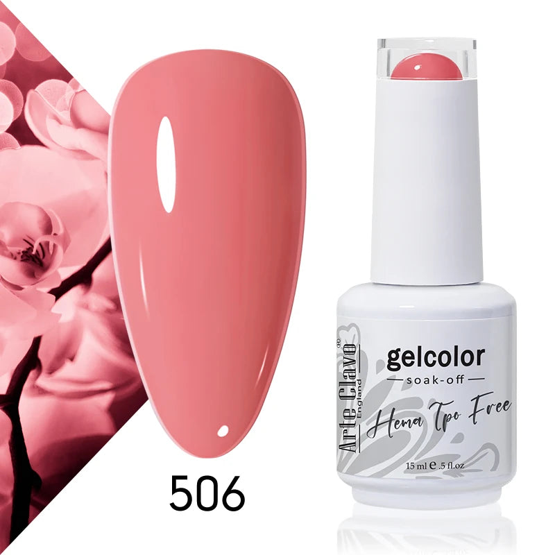 Arte Clavo Gel Nail Polish HEMA TPO Gorgeous Soak Off UV LED Semi Qme 506