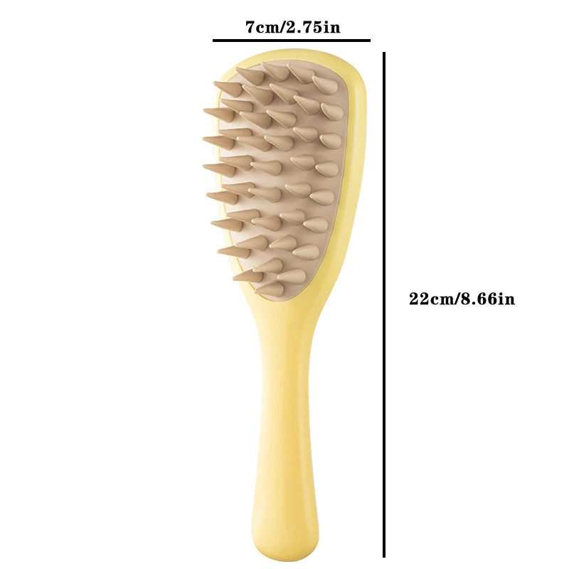 Shampoo Comb Coarse Teeth Long-handle Silicone Massage Tool Fluffy Qme